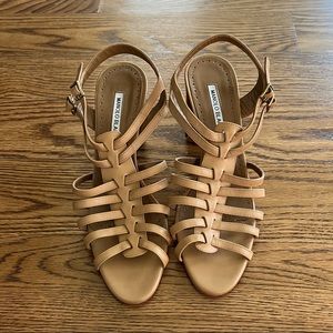 Vintage Manolo Blahnik heel, size 9.5, tan